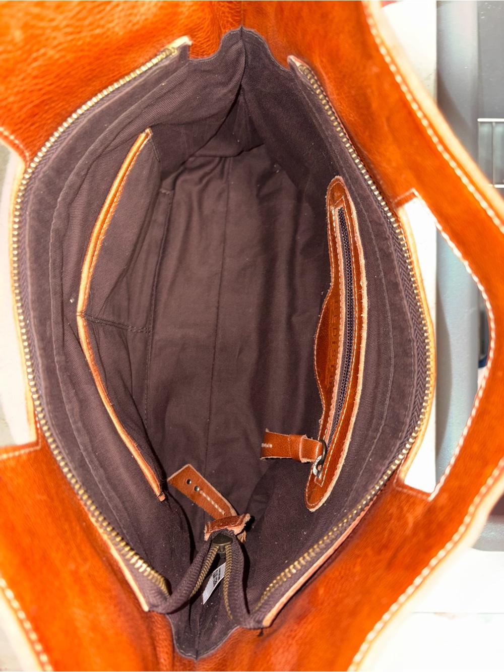 BED|STU Orchid Woven Leather Shoulder Crossbody Handbag in Cognac - Picture 14 of 15